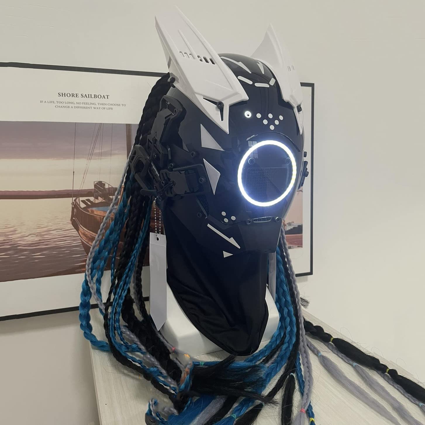 サイバーパンクマスク ドレッドヘアタイプ カラーホワイト Amazon.co.jp: [AEESS] サイバーパンクマスク ホワイト機甲仮面